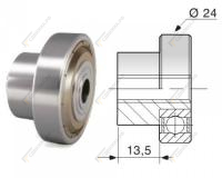 Ролик на тележку закрытый под болт с юбкой 13,5мм top line 53109 Ролик на тележку закрытый под болт с юбкой 13,5мм top line 53109