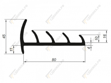Уплотнитель 5010 ТЭП на двери фургона (рефрижератор) 30м