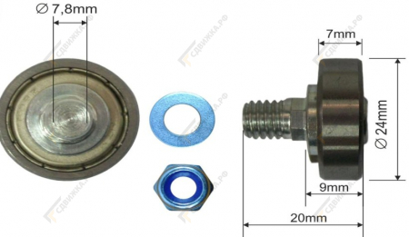 Ролик для сдвижной крыши  Edscha 83004