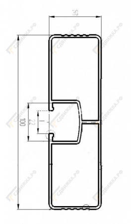 Алюминиевый профиль боковой защиты 3м 580591151/3000
