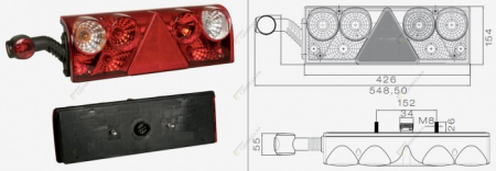 Фонарь europoint 2 правый с рогом 256411517/256411507 разъем 1105955