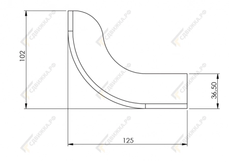 Заглушка профиля боковой защиты 100 мм 211015
