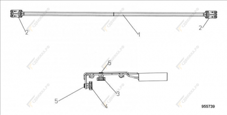 Поперечина крыши TSE/Schmitz 40451120/1186892 ролик 26мм