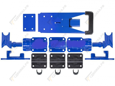 Замок штанговый d 27 с рукояткой "push" (синий) 9011СН
