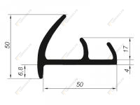 Уплотнитель 5023ТЭП  50мм 30м