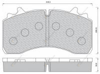 Тормозные колодки для дисковых тормозов на SAF WVA29162 102PAS-606G00