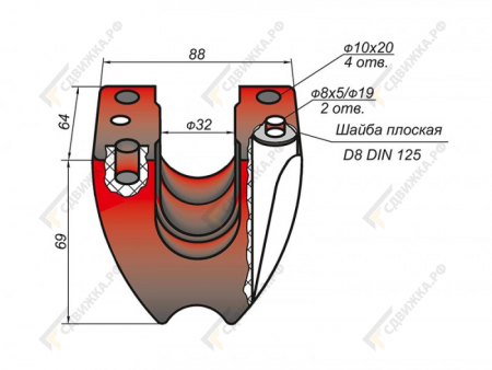 Буфер резиновый на запор ворот 1967
