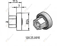 Ролик для каретки Sesam 120250010/SVR-0010