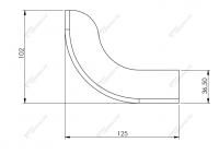 Заглушка профиля боковой защиты 100 мм 211015