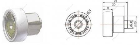 Ролик в пластике   120260002/SVR-2602С D=24мм