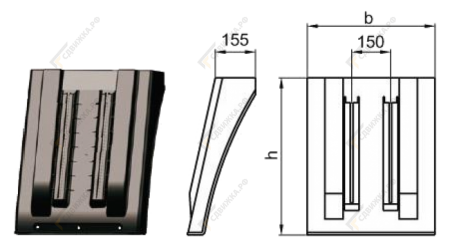 Экран брызго-грязезащитный Krone/Humbaur 490х608 мм 102049060