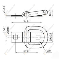 Кольцо крепления груза 3т без чашки 9087