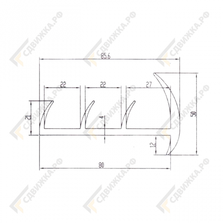 Уплотнитель 80мм 785