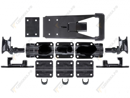 Замок штанговый d 27 с рукояткой "push" (черный) 9011Ч