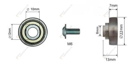 Ролик сдвижной крышй d22. 7301121