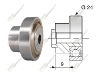 Ролик на тележку закрытый под болт с юбкой 9mm ns1/ns2 53367 ТСТ