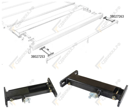 Держатель задней балки левый Edscha Profi 38027253