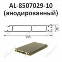 Бортовая доска AL-8507029-10 (анод) Нижний профиль L=6,5м (шт.)