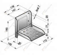 Подножка складная 9029