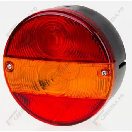 Фонарь задний круглый с освещением номерного знака 016L MD