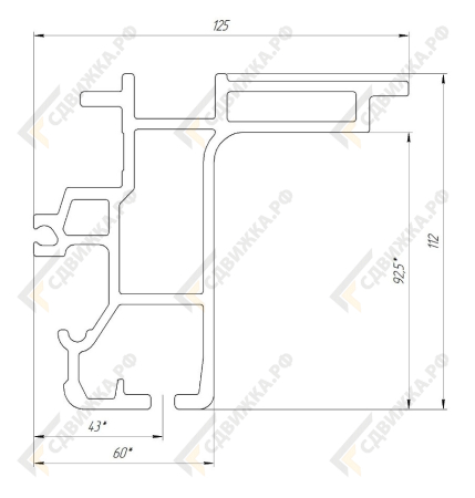 Направляющая крыши Edscha Lite Plus и Sesam Slimliner 13,6м 103199/13600