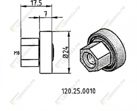 Ролик для каретки Sesam 120250010/SVR-0010