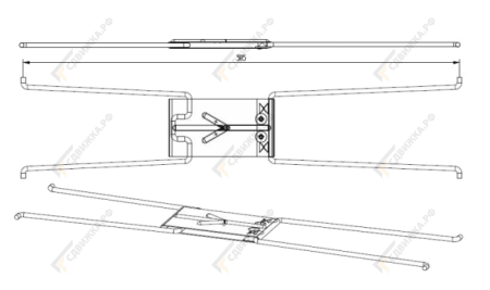 Шарнир крыши Schmitz 585 мм 40051040/1119868/334852/1147242