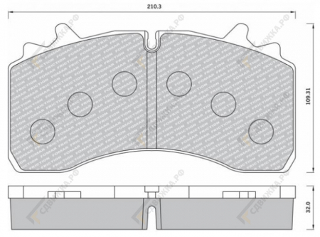 Тормозные колодки для дисковых тормозов на SAF WVA29162 102PAS-606G00