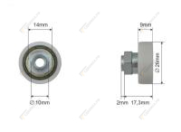 Ролик крыши в пластиковой обойме d26 мм 1057718 /30051168/1110712