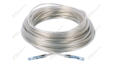 Трос пломбировочный ф6 с таможенными наконечниками ф6 L=42м 