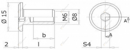 Гайка Эриксона М6х12 для шторного ролика 38080090