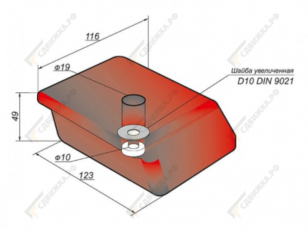 Буфер резиновый 123х116х49 Шмиц 1973/1117015