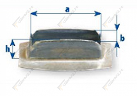 Люверс 38х8 прямоугольная (40х8)