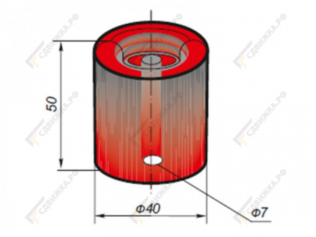 Буфер резиновый конический D-40 H-50 1976